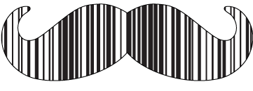 CS019 Barcode Moustache