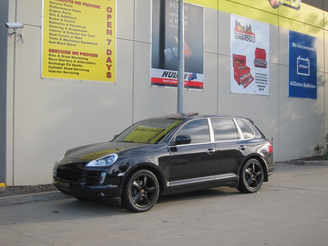 Cayenne on coilovers